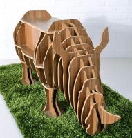 Kệ gỗ Tê Giác decor - VTH 2